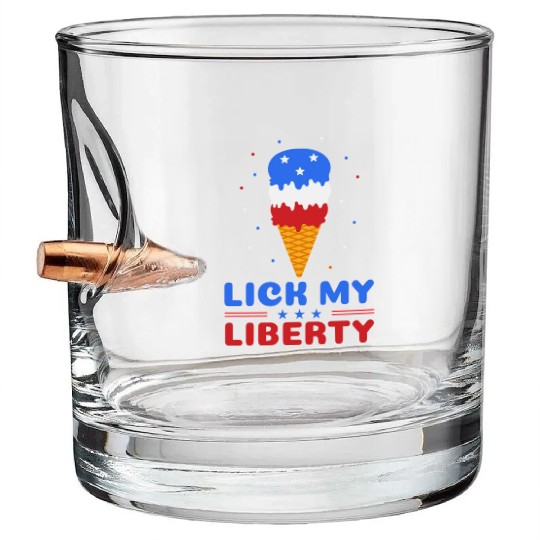 Lick my Liberty 4th of July Ice Cream Bullet Whiskey Glasses