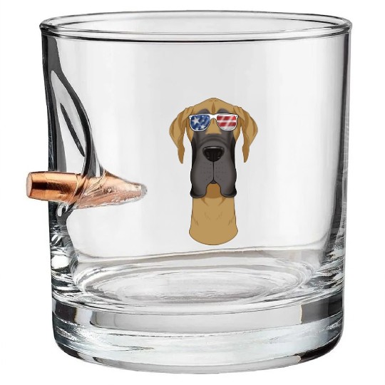 Great Dane USA Sunglasses I American Flag Great Bullet Whiskey Glasses