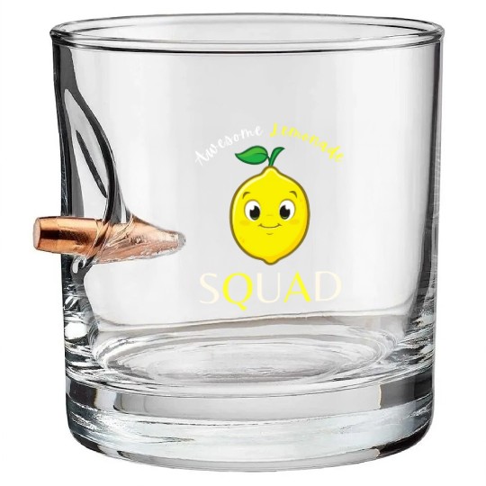 Awesome Lemonade Squad Lemon Lovers For Summer Bullet Whiskey Glasses