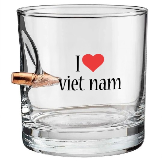 i love vietnam Bullet Whiskey Glasses