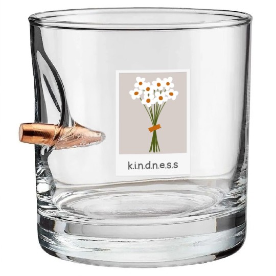 Bullet Whiskey Glasses Flower Kindness for woman