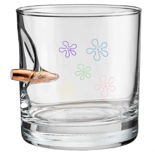 sponge bob flower pack Bullet Whiskey Glasses