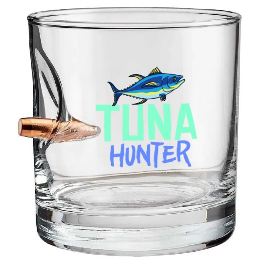 Red Tuna Fish Bluefin Fishing Salad Bullet Whiskey Glasses