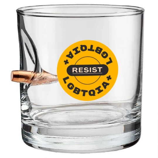LGBTQIA resist Bullet Whiskey Glasses