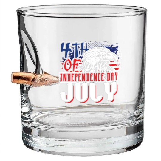 Eagle America American Flag 4th Of July Bullet Whiskey Glasses