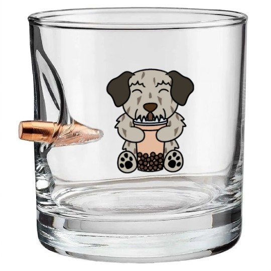 Boba Bubble Tea Irish Wolfhound Bullet Whiskey Glasses