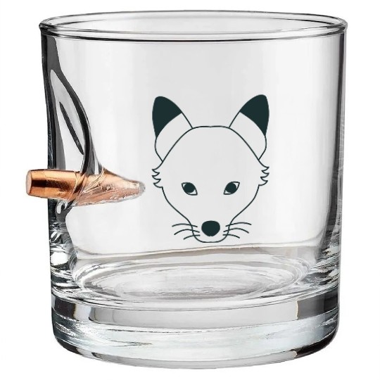 long wolf face Bullet Whiskey Glasses