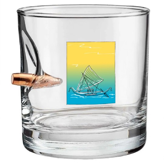 sailing canoe Bullet Whiskey Glasses