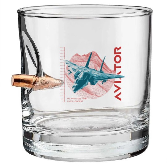 Aviator F-14 Tomcat Bullet Whiskey Glasses