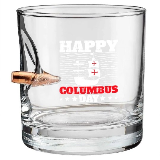 Columbus Day Italian Pride Bullet Whiskey Glasses