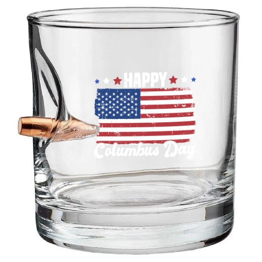 Columbus Day Italian Pride Bullet Whiskey Glasses