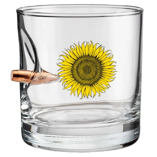 Sunflower Bullet Whiskey Glasses