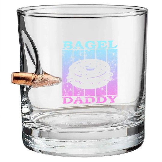 bagel dad 4 Bullet Whiskey Glasses