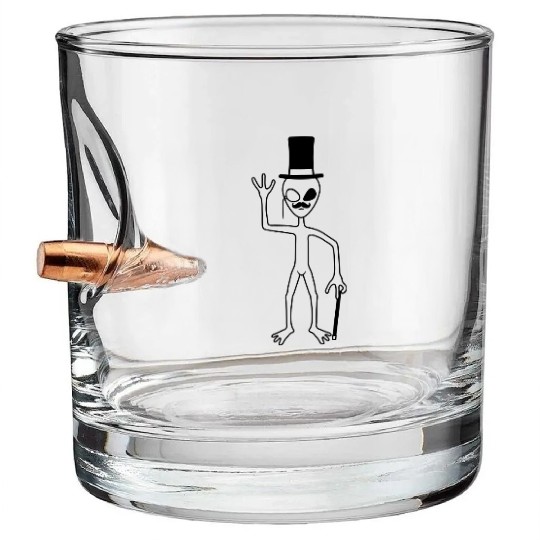 Mr. Alien Waving Bullet Whiskey Glasses