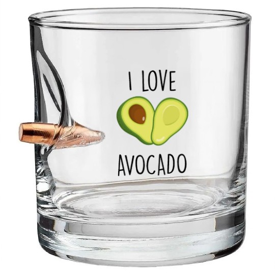 I love Avocado Hearth Bullet Whiskey Glasses