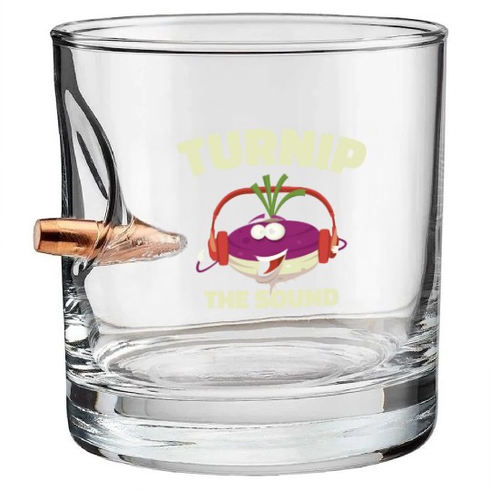 Music Turnip Party Music Lover Vegetable Bullet Whiskey Glasses