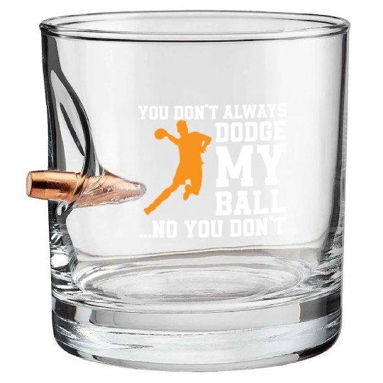 Dodgeball Player Bullet Whiskey Glasses