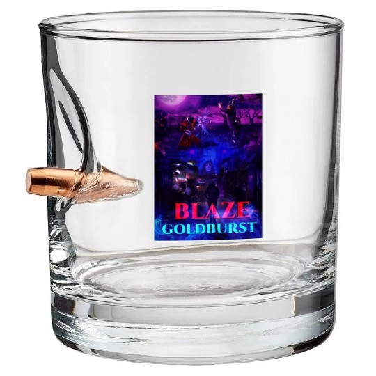 Blaze Goldburst Fantasy Book Mystery Knight Fight Bullet Whiskey Glasses