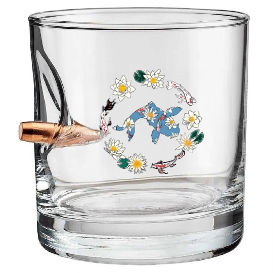 Koi Carp Japan Fish Colorful Pond Hobby Bullet Whiskey Glasses