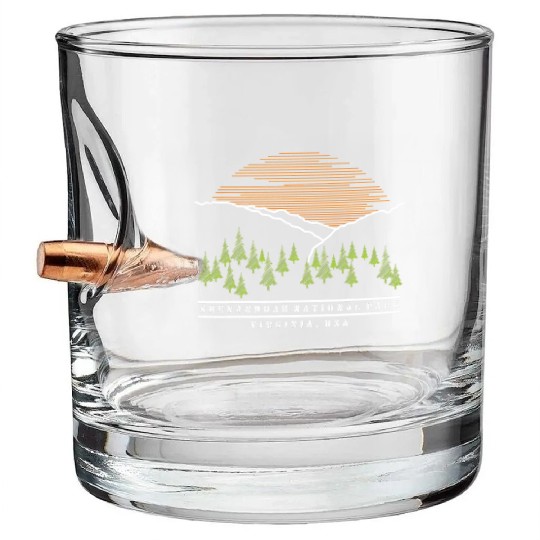 Shenandoah Valley Virginia US National Park Camp Bullet Whiskey Glasses