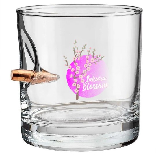 Japan Sakura Blossom Colorful Bullet Whiskey Glasses