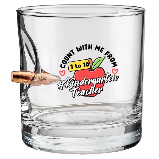 Kids Back To School Count With Me From One To Ten Bullet Whiskey Glasses