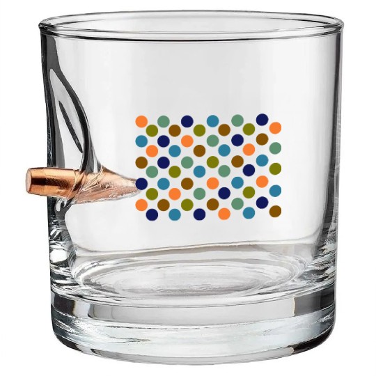 Dots - 1970's Autumn Spots Bullet Whiskey Glasses