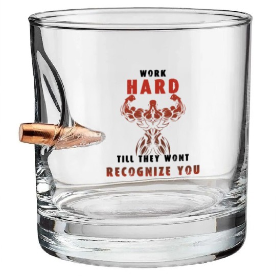 I Will Win Just Watch / gym /workout /exercise Bullet Whiskey Glasses