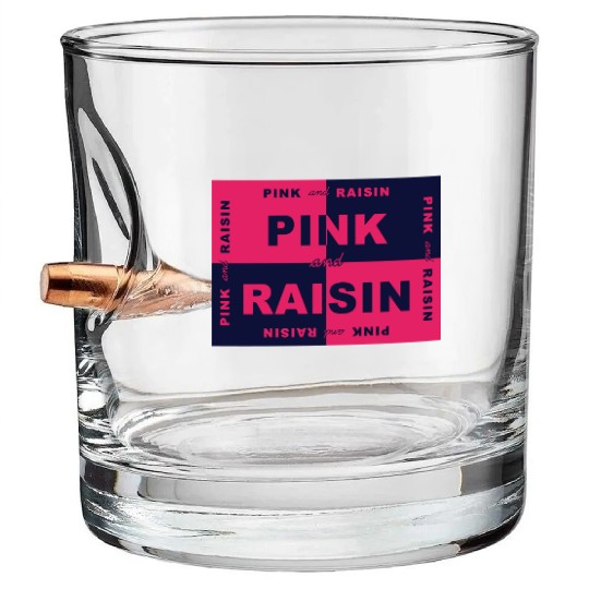 Pink and Raisin Design Bullet Whiskey Glasses