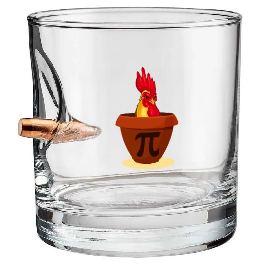 Funny Chicken Pot Pie Bullet Whiskey Glasses Chicken Pi day