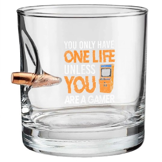 Gamer Convention Console Video Game Bullet Whiskey Glasses