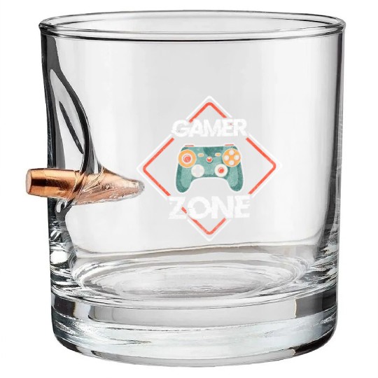 Game Controller Gaming Video Game Bullet Whiskey Glasses