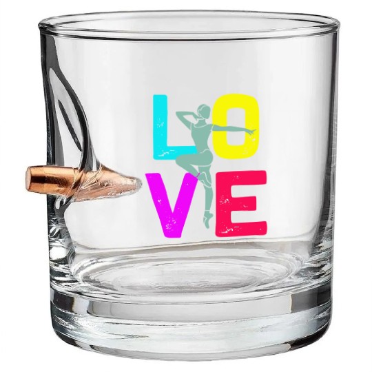 Love Ballet Dance Bullet Whiskey Glasses