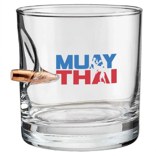 Muay Thai Fighter Boxing Martial Arts Hobby Bullet Whiskey Glasses