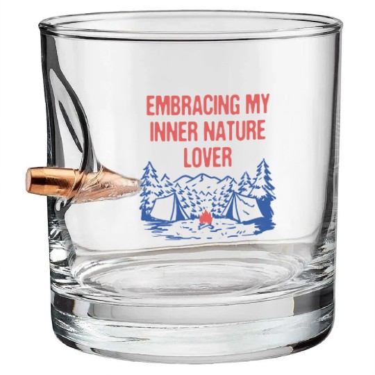 Embracing Inner Nature Lover Camping Forest Bullet Whiskey Glasses