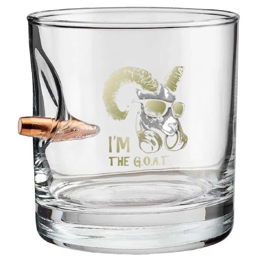 I'm The Goat Bling Cool and Funny Music Animal Bullet Whiskey Glasses