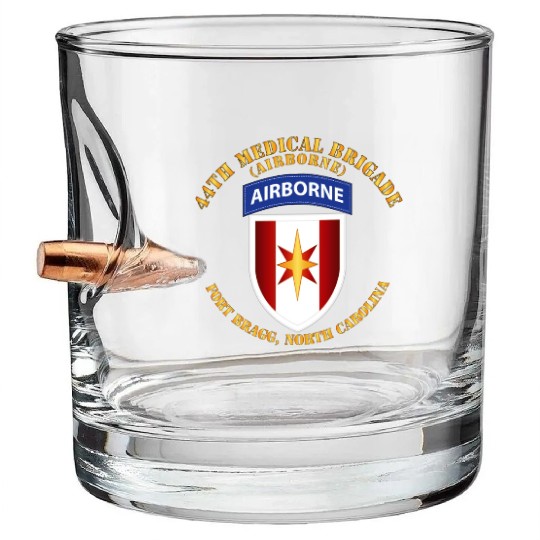Army 44th Medical Bde Airborne FBNC Bullet Whiskey Glasses