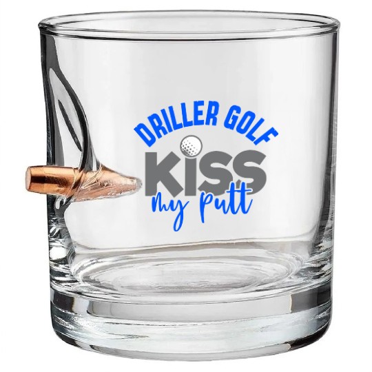 Driller Golf Kiss My Putt Bullet Whiskey Glasses