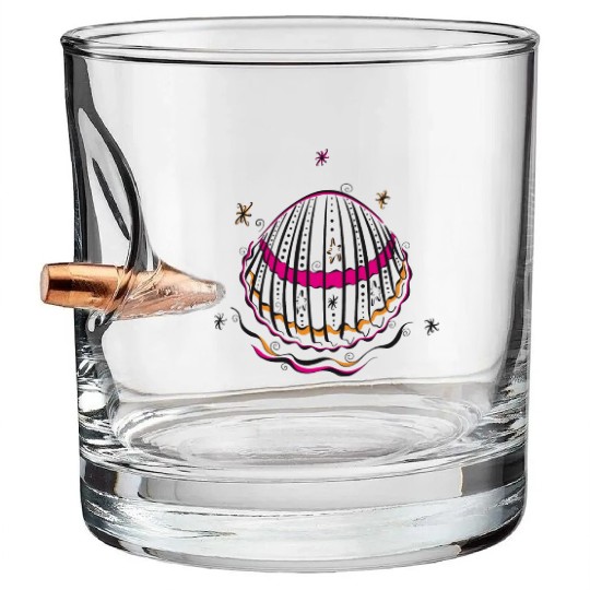 Seashell Shell Summer Vacation Bullet Whiskey Glasses