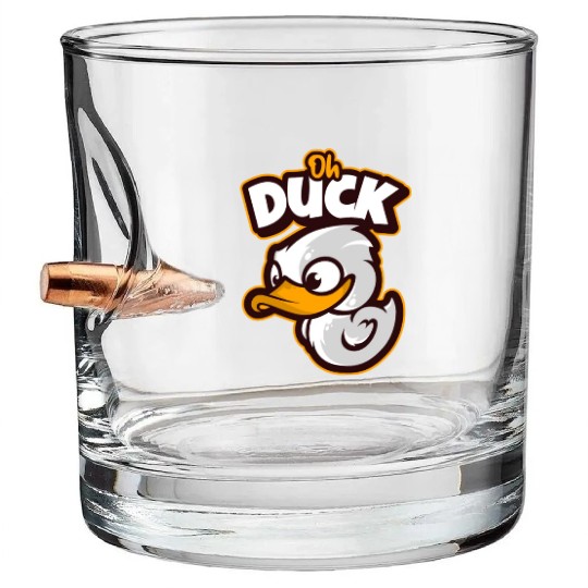 Oh Duck! Surprised Cool Duck Bullet Whiskey Glasses