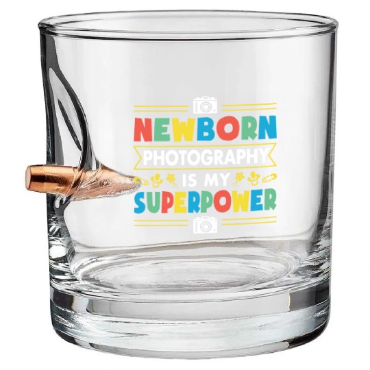 Photography Camera Lens Retro Bullet Whiskey Glasses