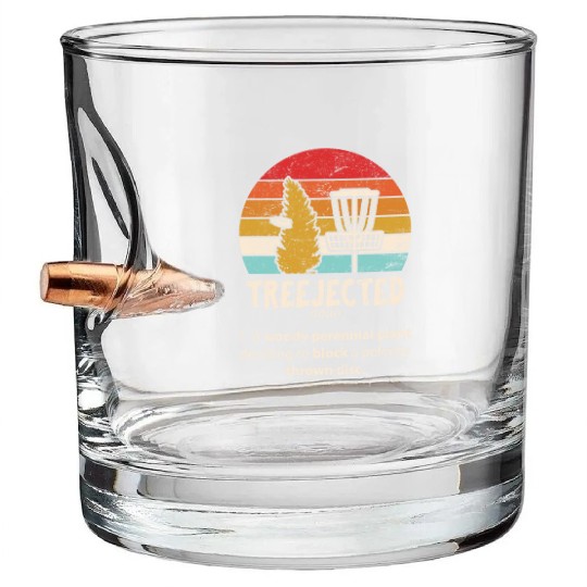 Treejected Disc Golf Players Funny Frisbee Golf Di Bullet Whiskey Glasses