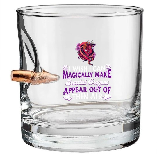 Bearded Dragon Reptile Lizard Bullet Whiskey Glasses