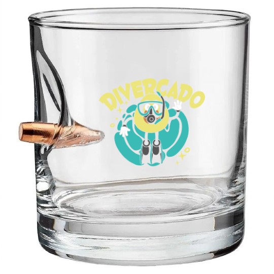 Scuba Diving Diver Bullet Whiskey Glasses