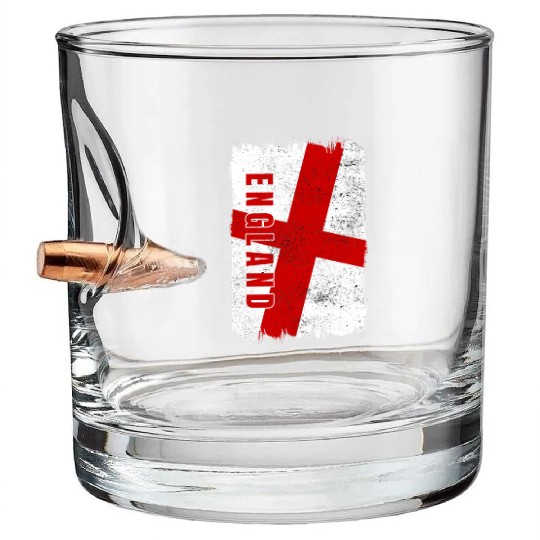England flag Bullet Whiskey Glasses