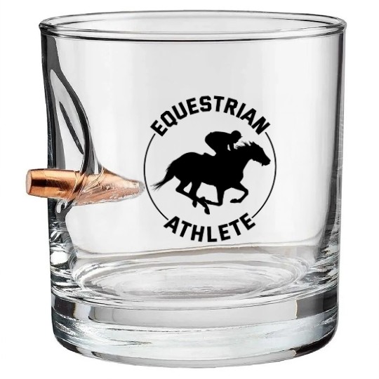 Barrel Racer Rodeo Racing Horse Riding Race Funny Bullet Whiskey Glasses