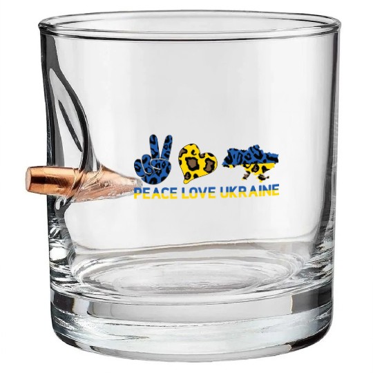 EU Ukraine Europe Friends Union Freedom Peace Bullet Whiskey Glasses