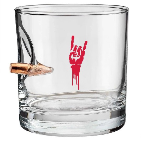 drop blood heavy metal Bullet Whiskey Glasses