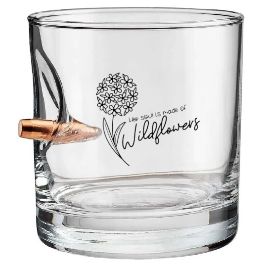 Wild Flowers Bullet Whiskey Glasses
