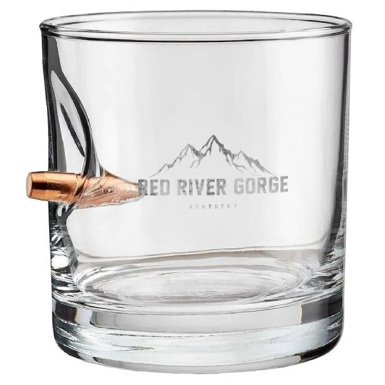 Distressed Red River Gorge Kentucky Bullet Whiskey Glasses